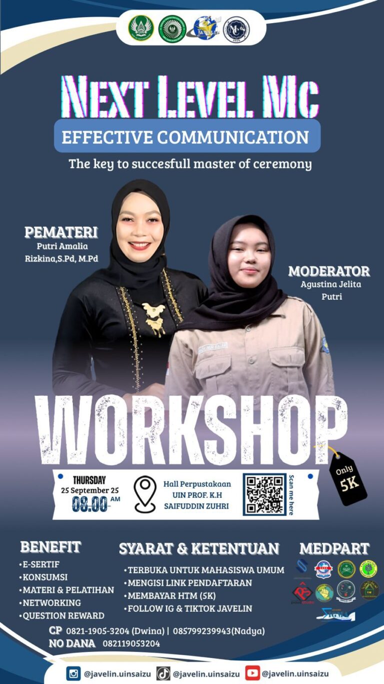 Workshop “Next Level MC: Effective Communication” Tingkatkan Kemampuan Mahasiswa Jadi Master of Ceremony Profesional